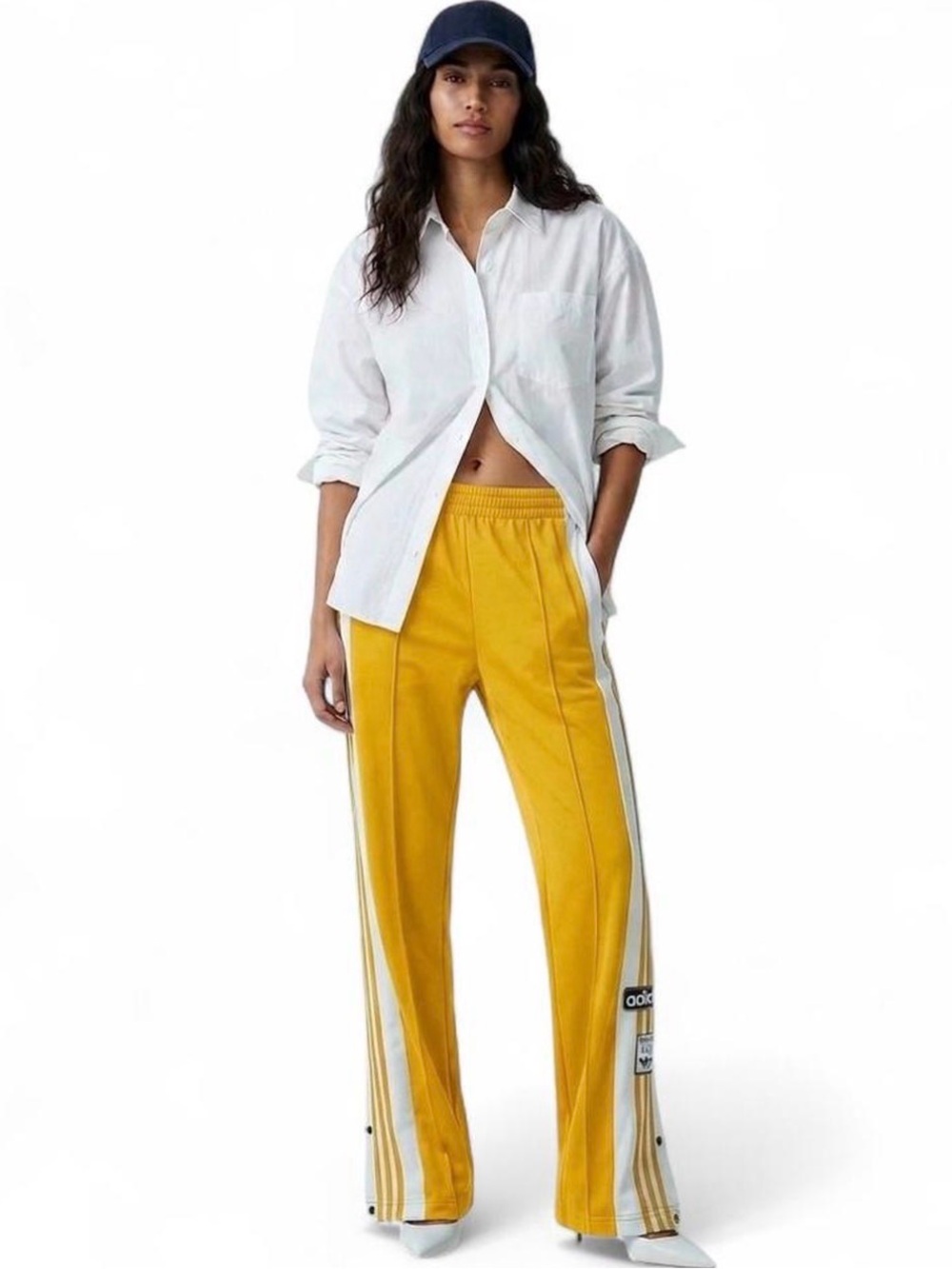 🆕 NWOT!  ADIDAS Antibreak Snap Track Pants. Bold Gold - Women’s Size L